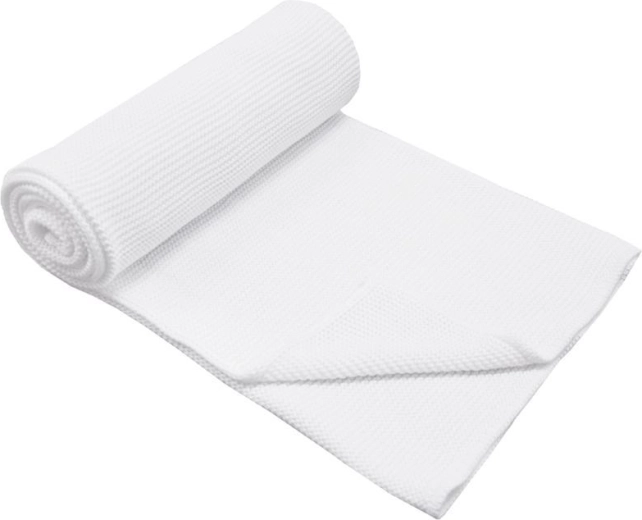 Pătură din bambus Eko albă 80 × 100 cm