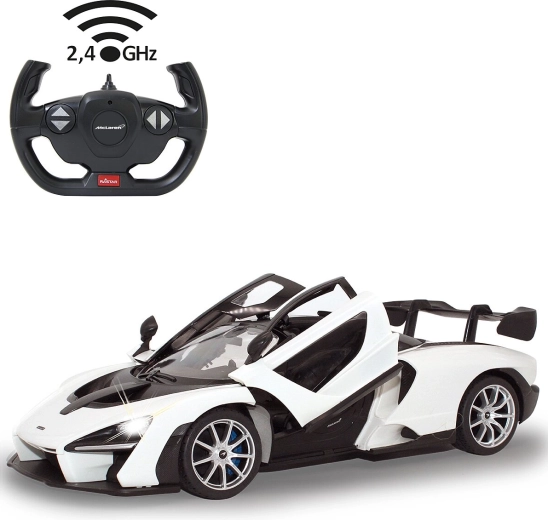 Mașină RC Jamara McLaren Senna 1:14 albă, 2,4 GHz, cu uși care se deschid manual