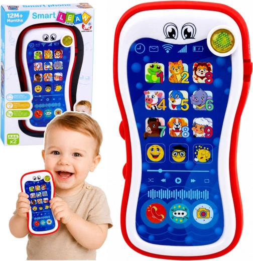 Smart Lean Toys Smart Phone – telefon educațional interactiv pentru copii mici, cu sunete și lumină