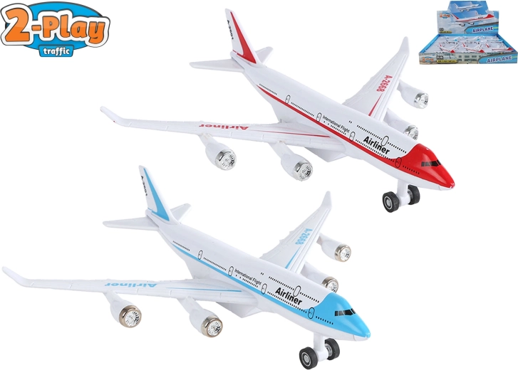 2-Play Traffic model metalic de avion cu mers înapoi 16 cm