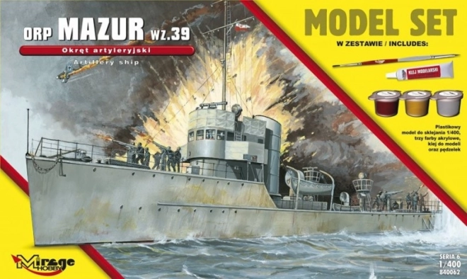 ORP Mazur 1939 model de navă din plastic 1:400 kit de construcție