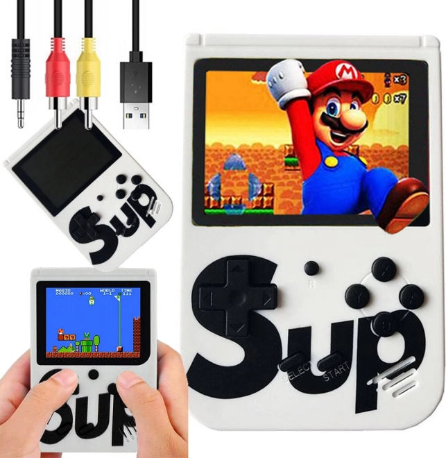 Consolă retro portabilă cu ecran de 3" și 400 de jocuri încorporate
