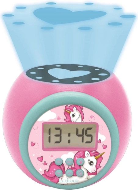 Ceas deșteptător pentru copii cu proiector Unicorn și lumină de noapte