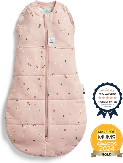 ErgoPouch înfășeală și sac de dormit 2‑în‑1 Cocoon Daisies 6–12 luni, 8–10 kg, 2,5 TOG