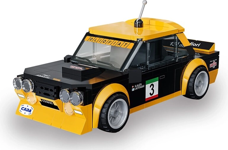 Set de construcție CaDA Fiat Abarth 131 negru la scara 1:24