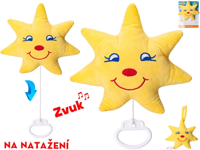 Steluță din pluș cu mecanism muzical cu arc, 20 cm