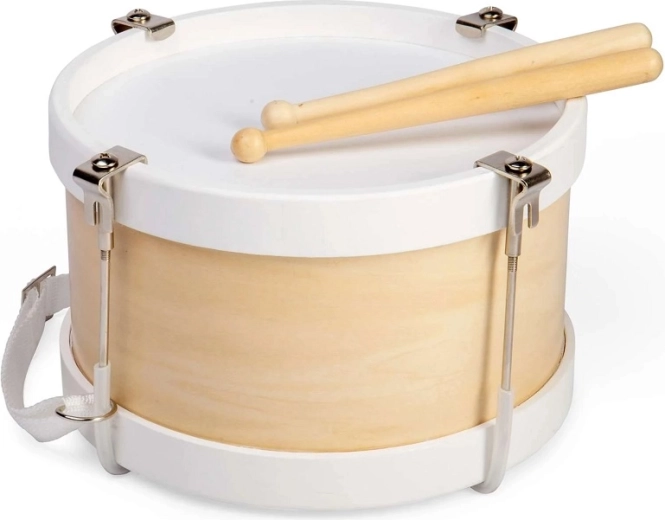 Tobă mică din lemn cu curea – natural