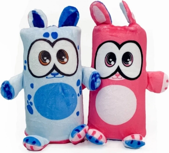 Jucărie de pluș reversibilă câine/pisică Dublusie