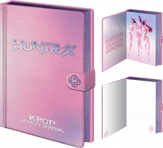 Jurnal și caiet A5 cu încuietoare K-POP Demon Hunters