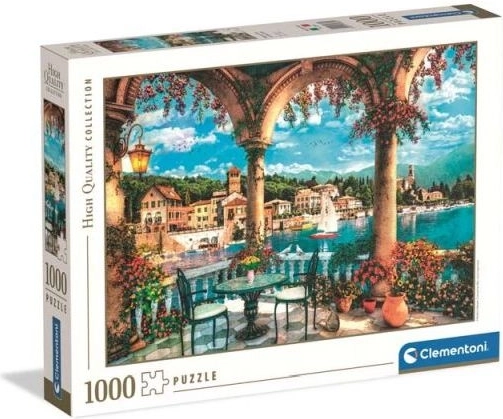 Puzzle Clementoni Balcon cu vedere spre lacul Como, 1000 de piese