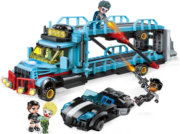 Qman Police Battle Force atac al camionului set de construcție