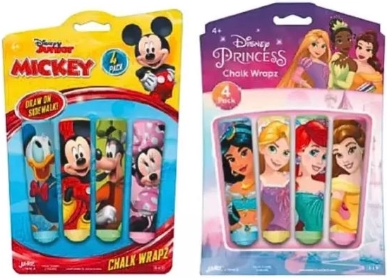 Cretă pentru trotuar John Disney, 4 culori, modele mixte - 1 bucată