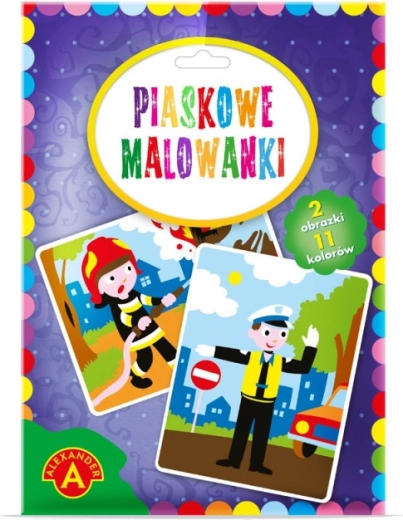 Imagini din nisip polițist, pompier