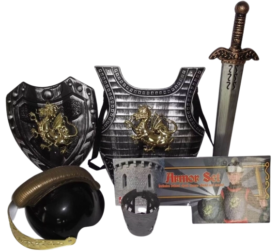 Armură de cavaler pentru copii – set de 5 piese