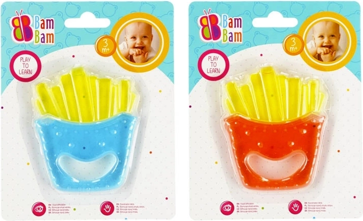 Jucărie de dentiție în formă de cartofi prăjiți - 1 bucată