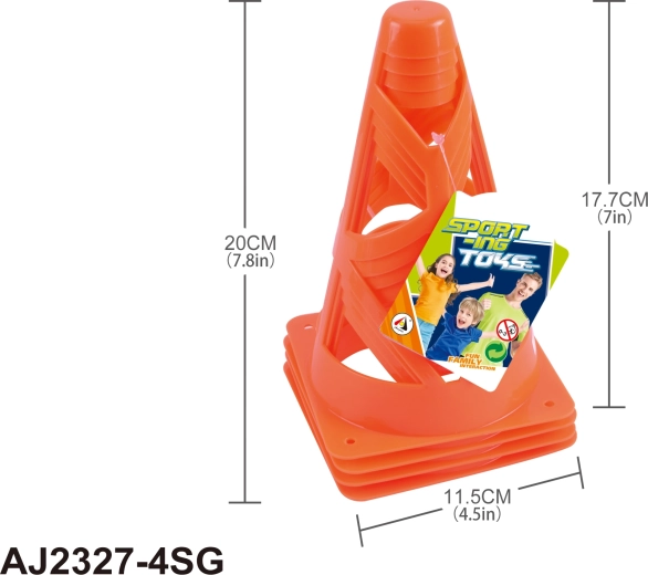 Conuri de antrenament 18 cm – set 4 buc