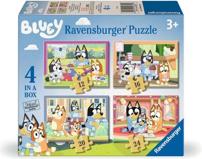 Puzzle Ravensburger Bluey 4 în 1 (12, 16, 20, 24 piese)