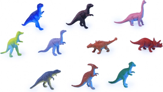 Set de 10 figurine dinozauri colorate pentru copii
