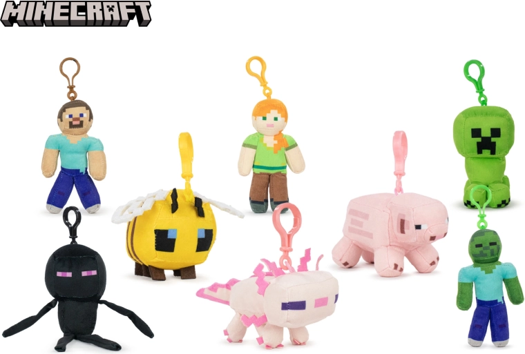 Breloc din pluș Minecraft, 12 cm