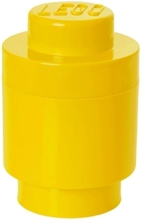 Cutie rotundă de depozitare Lego 123 × 183 mm – galbenă