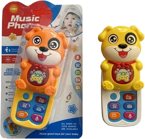 Telefon muzical pentru copii, în formă de cățeluș - 1 bucată