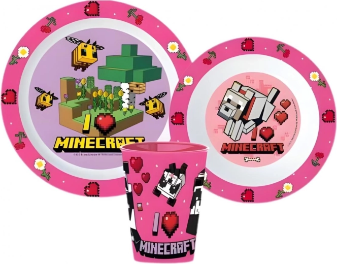 Set de masă din plastic Minecraft (3 piese) - 1 bucată