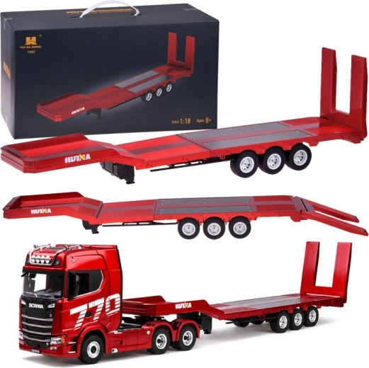 Semiremorcă–platformă RC Huina 1502 pentru Scania 1501, scară 1:18