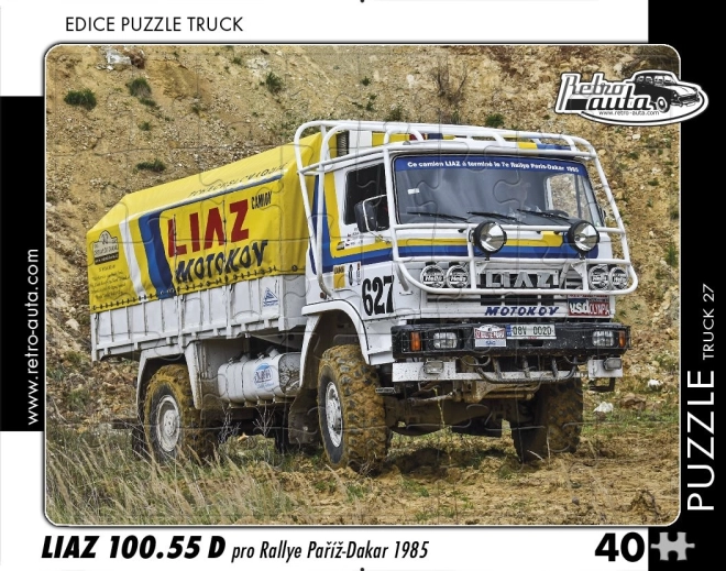 Puzzle auto retro camion LIAZ 100.55 D Rallye Paris–Dakar (1985) 40 piese