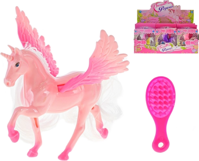 Unicorn magic cu aripi 12,5 cm cu pieptene