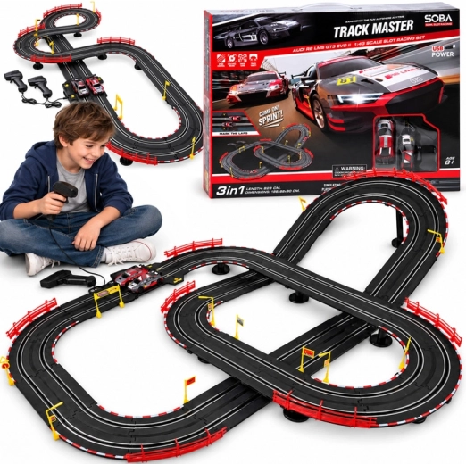 Pistă electrică de curse Track Master Audi R8 LMS GT3 EVO II 525 cm