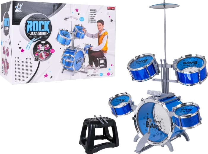 Set de tobe pentru copii ROCK BAND albastru
