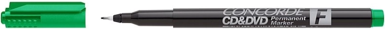 Marker permanent pentru CD și DVD Concorde, verde, 0,5 mm