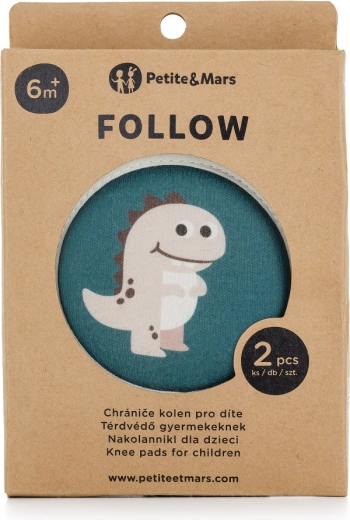 Petite&Mars protecții elastice pentru genunchi pentru mers de-a bușilea Follow, misty green