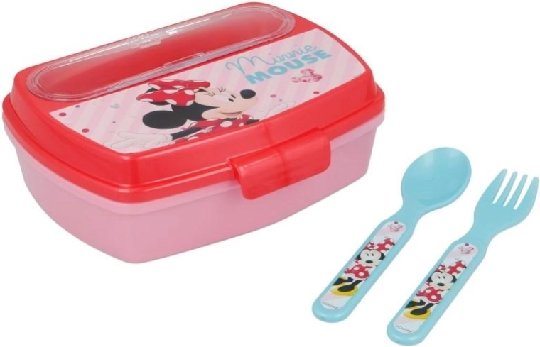 Cutie pentru gustări cu tacâmuri Minnie