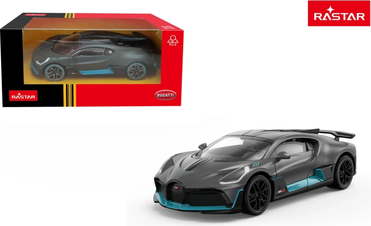 Mașinuță metalică Bugatti Divo 1:43 gri Rastar - 1 bucată