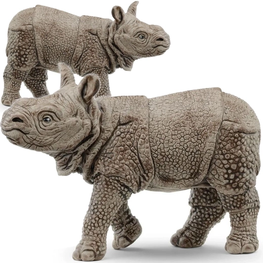 schleich pui de rinocer indian – figurină wild life