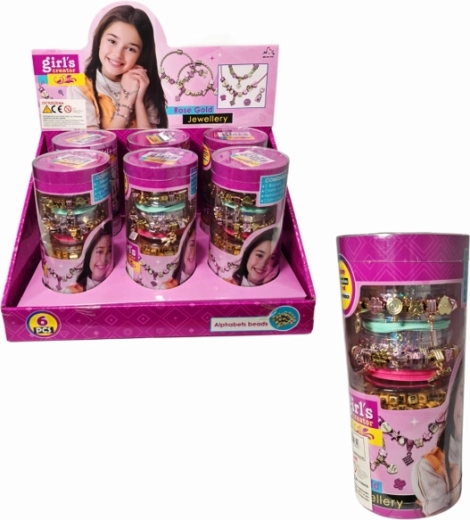 Set DIY pentru realizarea bijuteriilor în tub (brățări cu pandantive/charms, mărgele) - 1 bucată