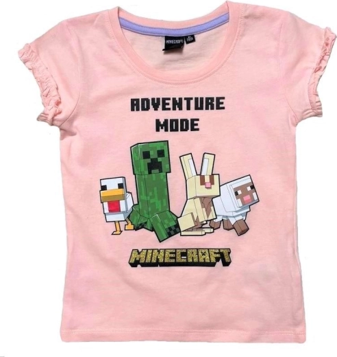 Tricou roz Minecraft