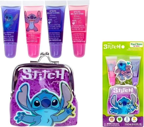 Set portofel și 2 geluri de buze Stitch