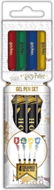 Set de pixuri gel colorate HARRY POTTER – set 4 buc