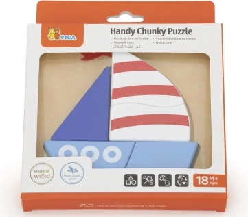 Puzzle din lemn – velier pentru cei mici