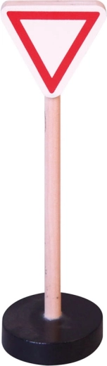 Semn rutier din lemn Cedează trecerea BABU