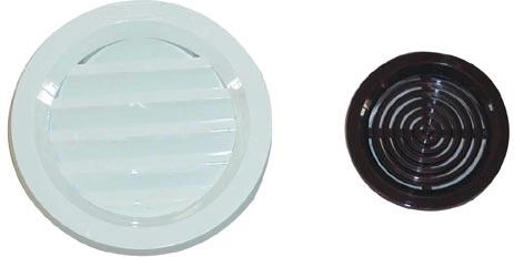Grilaj de ventilație cu plasă, diametru 75 mm, alb