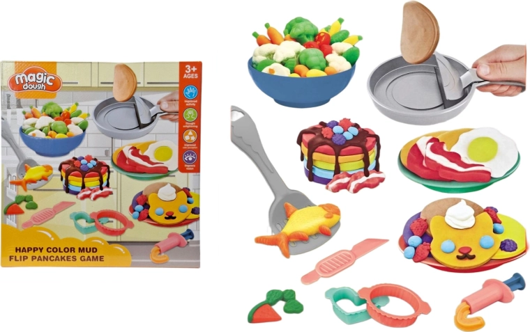 Plastilină creativă – set pentru clătite și legume