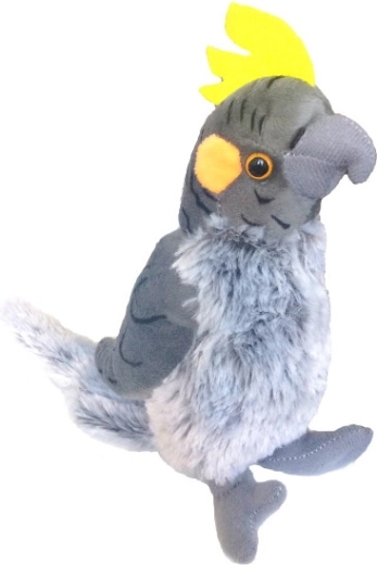 Peruș de pluș Nymphicus gri 17 cm