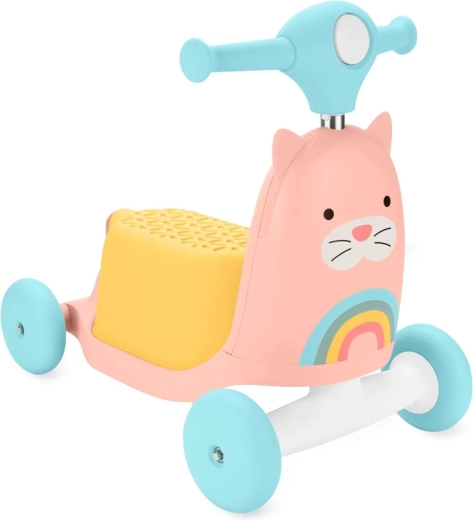 Skip Hop Zoo 3 în 1: vehicul de împins, ride-on și trotinetă – pisicuță