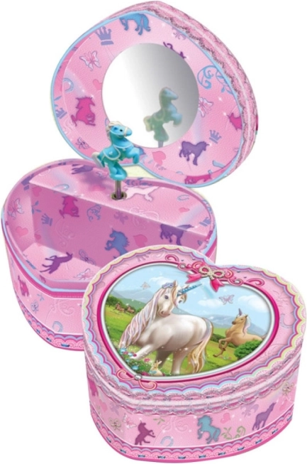 Cutie muzicală în formă de inimă Pecoware - Unicorni