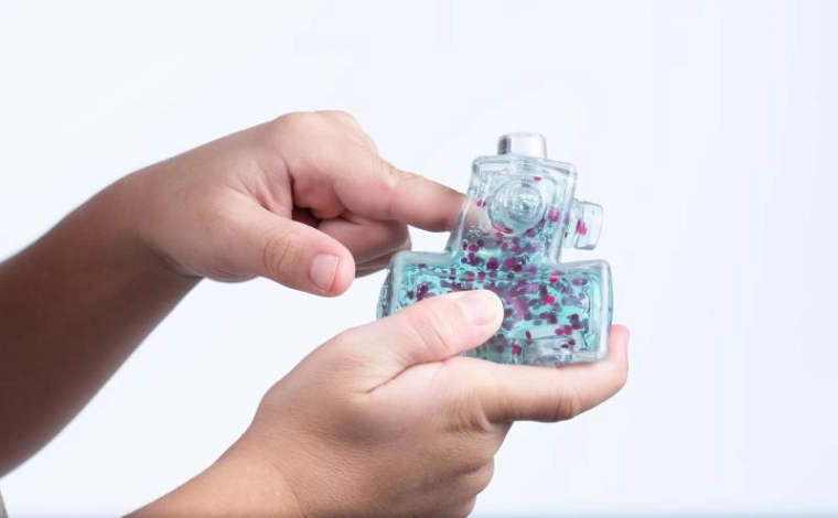 Fidget Blox Touch Strânge-mă – jucărie antistres verde