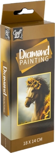 Pictură cu diamante Cal 14x18cm