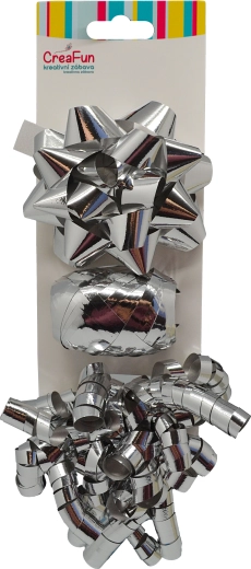 Set cadou în culoare argintie metalică, 3 piese